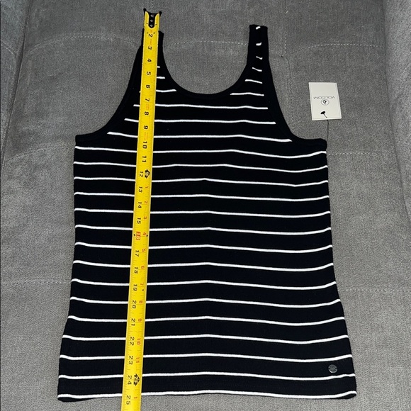 Volcom Black and White Striped Tank Top - Picture 7 of 10